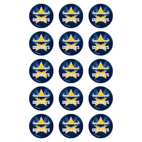 Cowboys NRL Edible Icing Cupcake Images - Click Image to Close